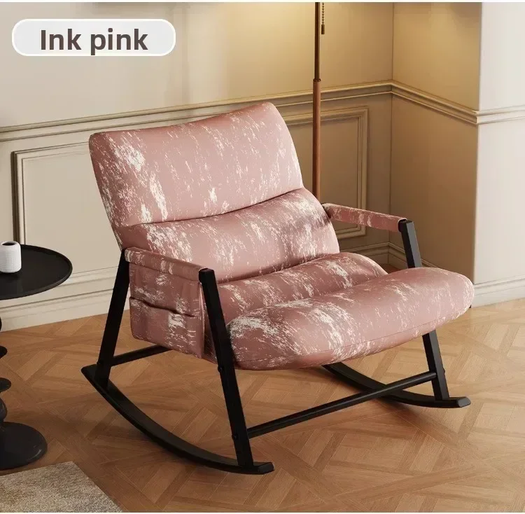 Ink Rocking Chair Adult Reclining Chair Adult Sleeping Home Living Room Lazy Sofa Balcony Leisure Single Rocking Chair