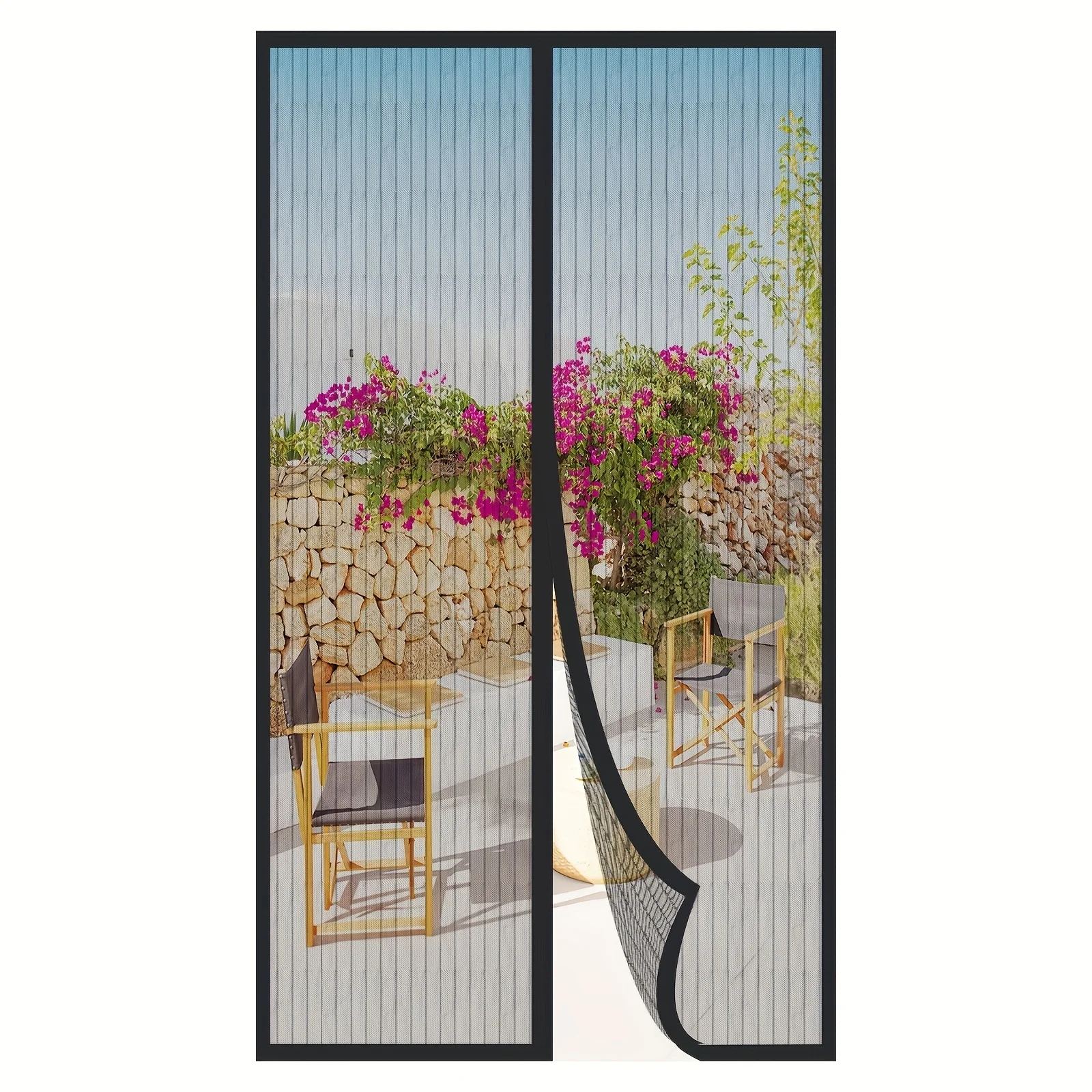 Magnetic Screen Door - Self-sealing, heavy-duty, hands-free mesh divider keeps bugs out - Pet and child friendly - Magnetic Scre