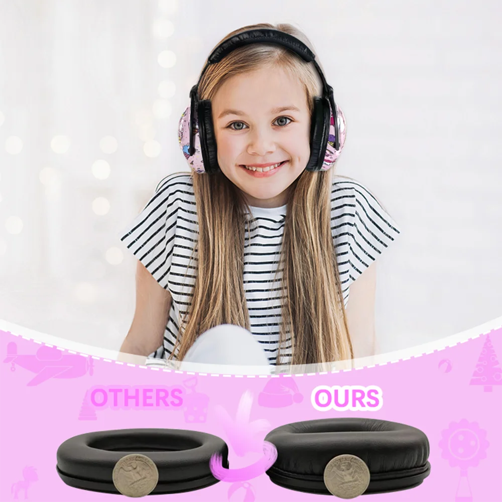 ZOHAN Kids Earmuff Noise Reduction Earmuffs Headset Hearing Protection Defender For Children Toddlers Hearing Safety Ice Cream