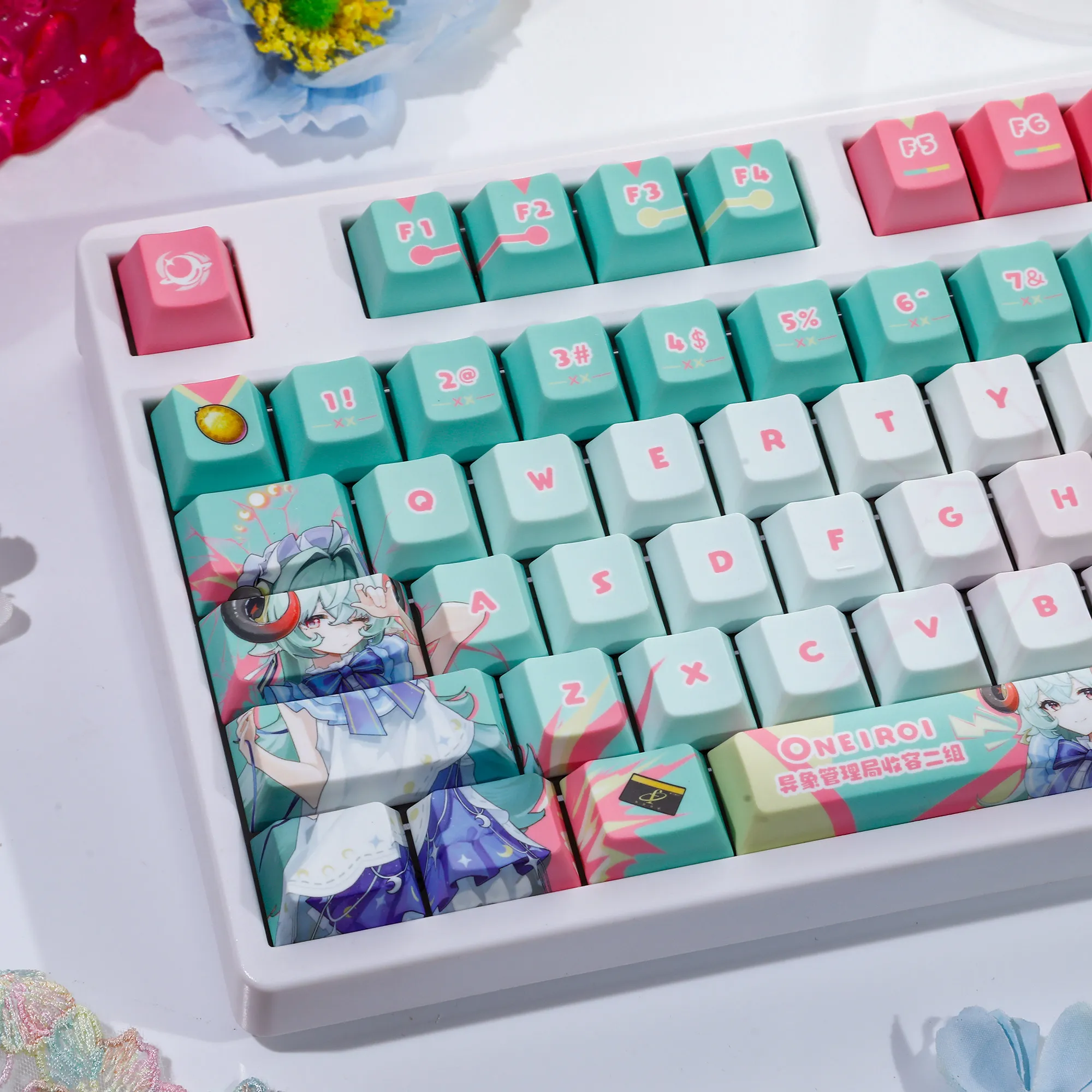 Oneiroi 120 PBT Keycap Neverness To Everness NTE DYE Sublimation Key Cover Cherry Cross MX Switch for Mechanical Keyboard XMJ