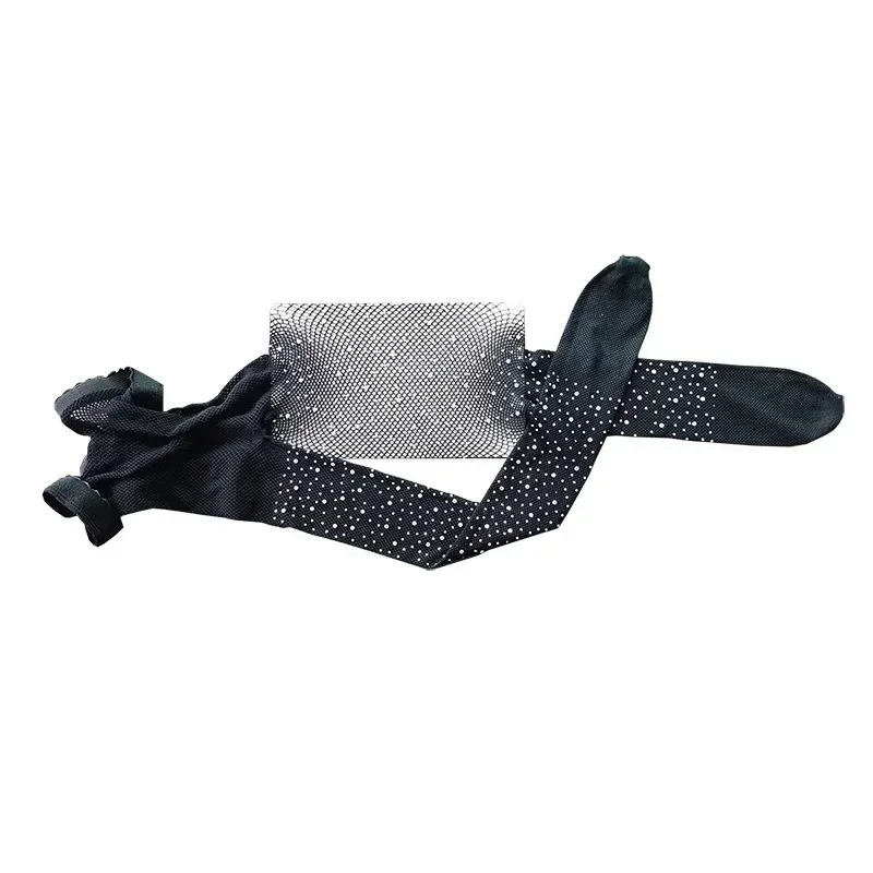 Sexy Star Iron Drill Mesh Stockings Pantyhose Woman Black Silk Stockings with Drill Fishnet Stockings Thin Mesh Tights