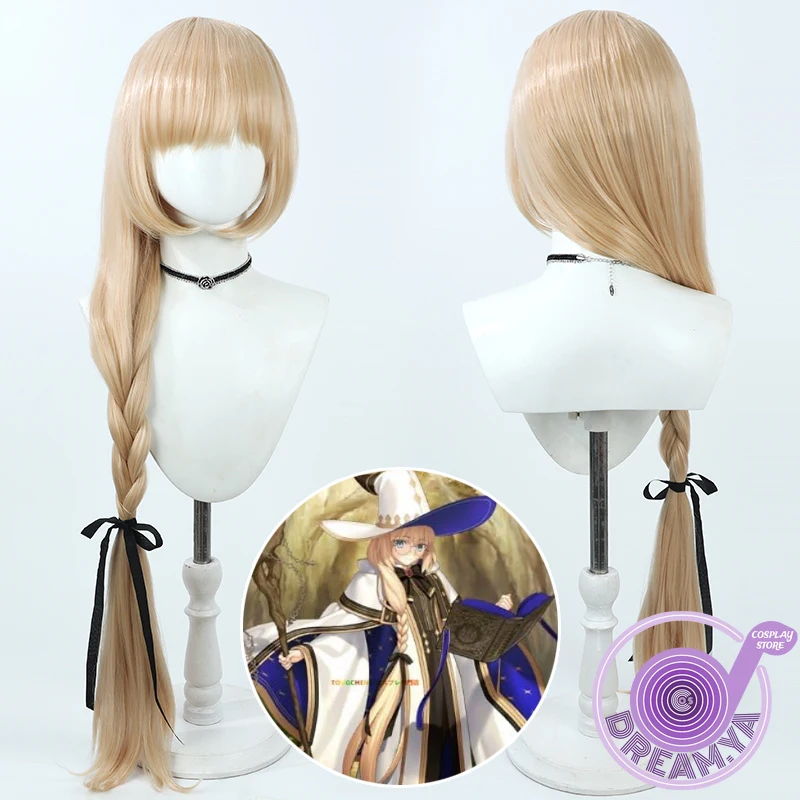 Aesc The Savior Cosplay Wig FGO Fate Grand Order 100cm Long Synthetic Hair Heat Resistant Halloween Role Play Party + Wig Cap