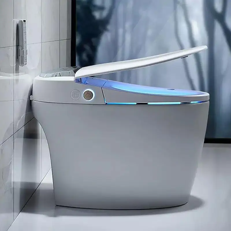 Baño Cerámica Inodoro Inteligente Moderno Lujo Eléctrico Automático Una Pieza Hotel Bidé Inodoros Inteligentes