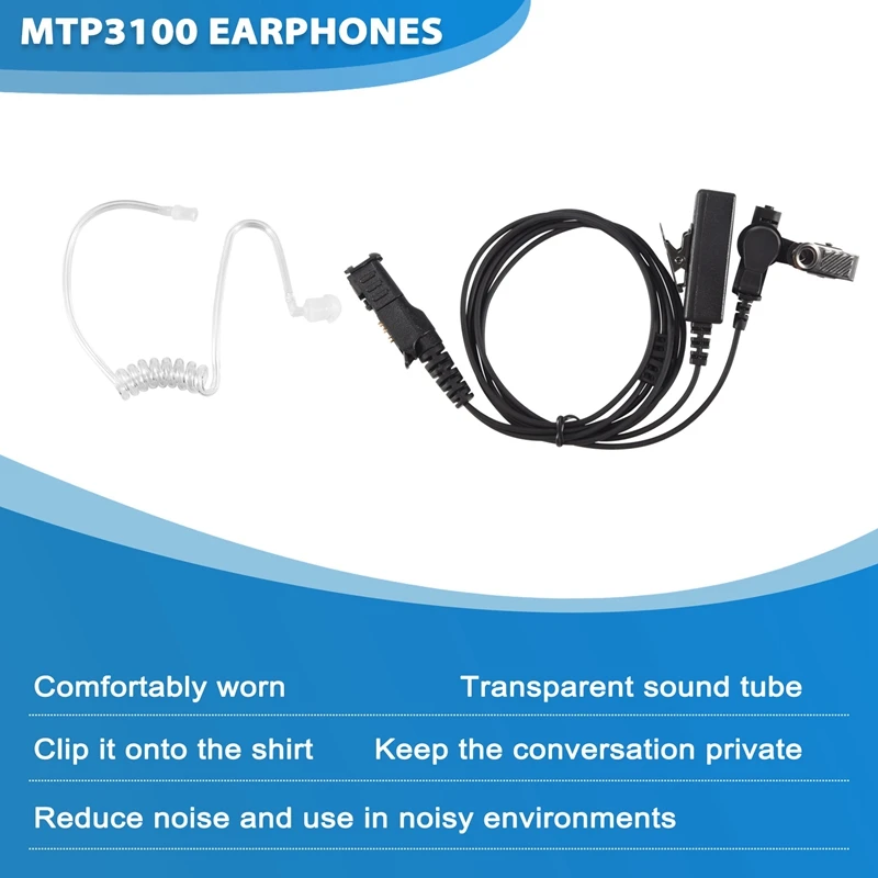 Auricular PTT Radio para Motorola MTP3100 MTP3200 MTP3250 MTP3550