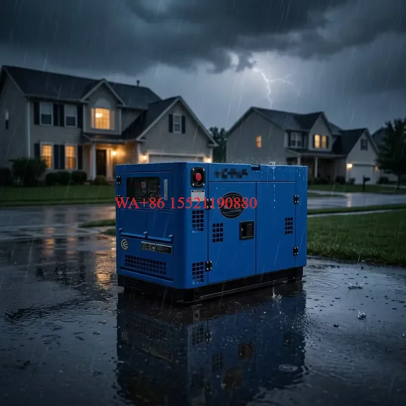 WMWMNU for Small Diesel Generator 3-7.5kW 8-10kVA Silent Inverter Genset 220V 230V Portable Home Water Cooled 12V DC Electric