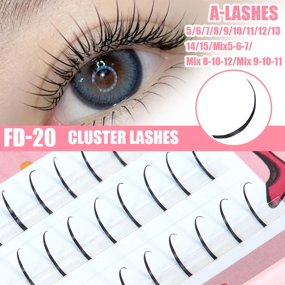 Yelix Natural Soft Individual Lashes Comic Lash C Curl Easy Grafting Makeup Extension Natural Look Daily Eyelashes Makeup view 2