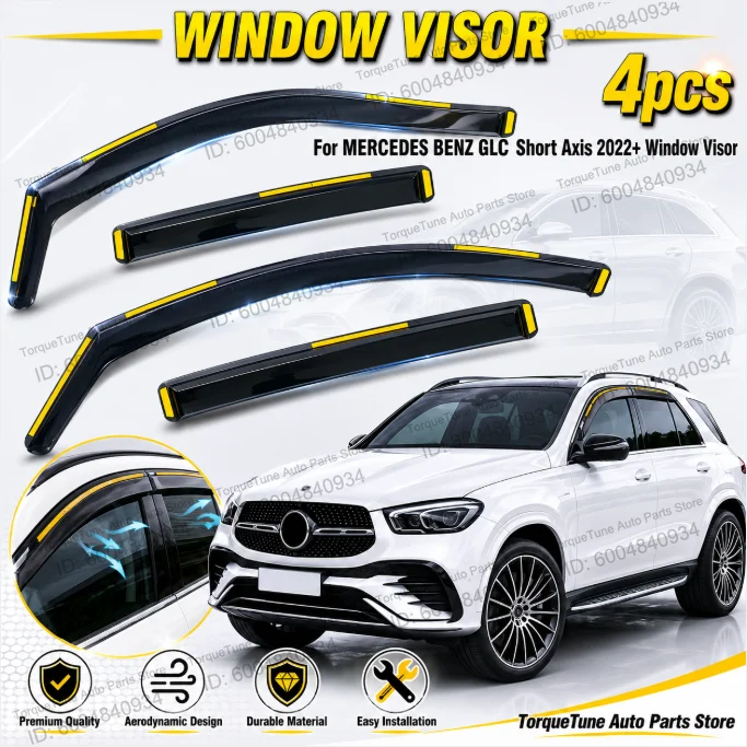 Premium Factory Wholesale Injection Deflector Direct Fit Easy Installation Window Visor For MERCEDES BENZ GLC Short Axis