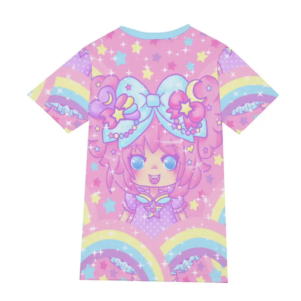 Summer Trendy Girl Harajuku Style T-shirt Kids Kawaii Loose Oversized Breathable Short Sleeved AdultY2K Millennium Fashion Style
