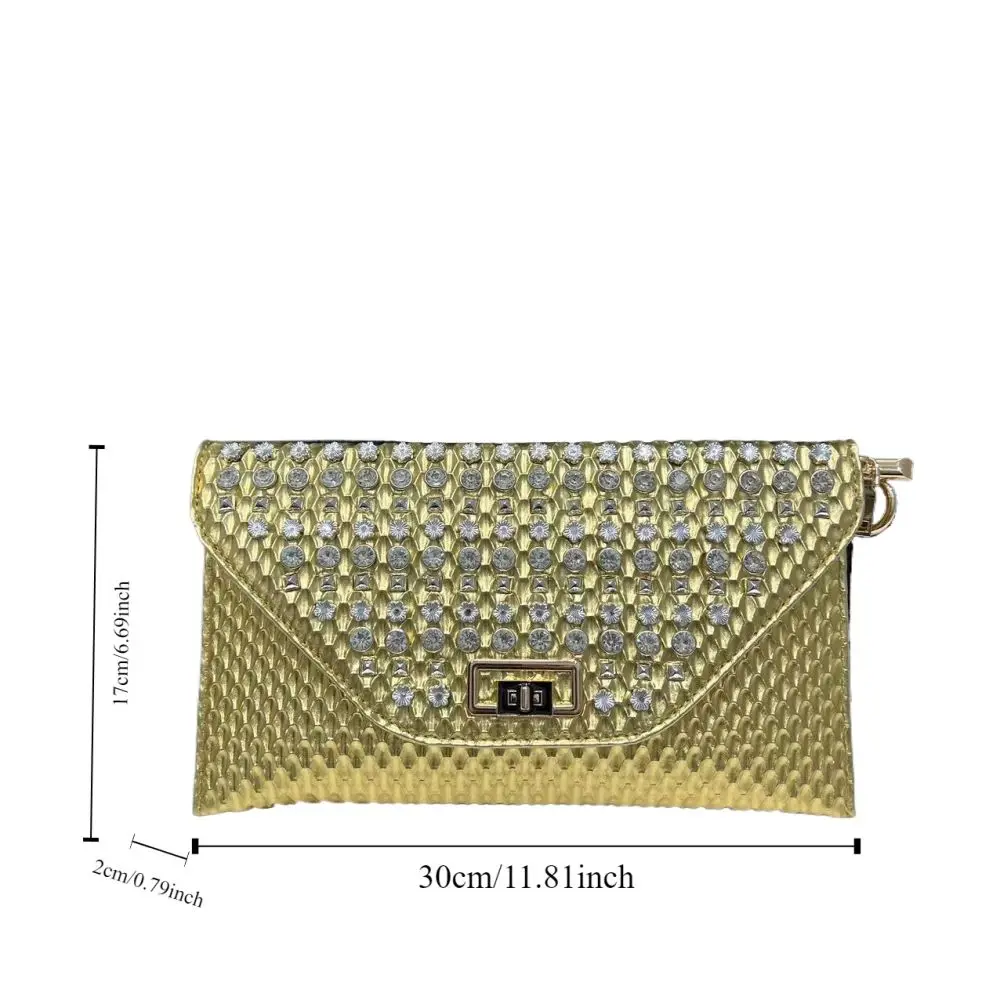 Ladies Fashion and Elegant Dinner Handbag Diamond Set Evening Dress Single Shoulder Crossbody Bag