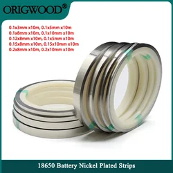 Tira niquelada 18650 batería de iones de litio, Conector de placa de hoja de níquel, 0,1mm, 0,2mm, máquina de soldadura por puntos de correa de acero, soldador de batería