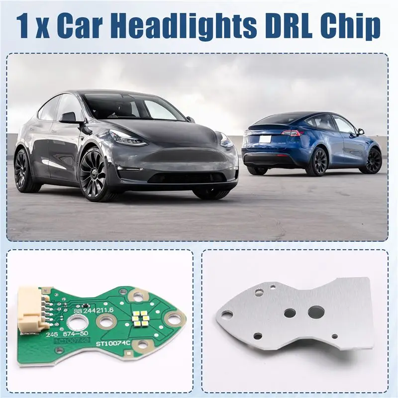 WF-Car Headlights DRL Chip White Light For Tesla Model 3/Y 2021-2023 Light Source Board Circuit Board Ballast Left
