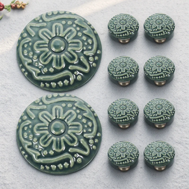 

10pcs Cabinet Knob Ceramic Drawer Pull Handle For Kitchen Bathroom Wardrobe Furniture Replacement Hardware Pulling Knob