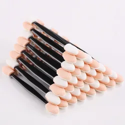 10/30/50Pcs Double Ended Sponge Nail Powder Brush Eyeshadow Sponge Sticks Chrome Pigment Pen Applicator Portable Makeup Tools^*^