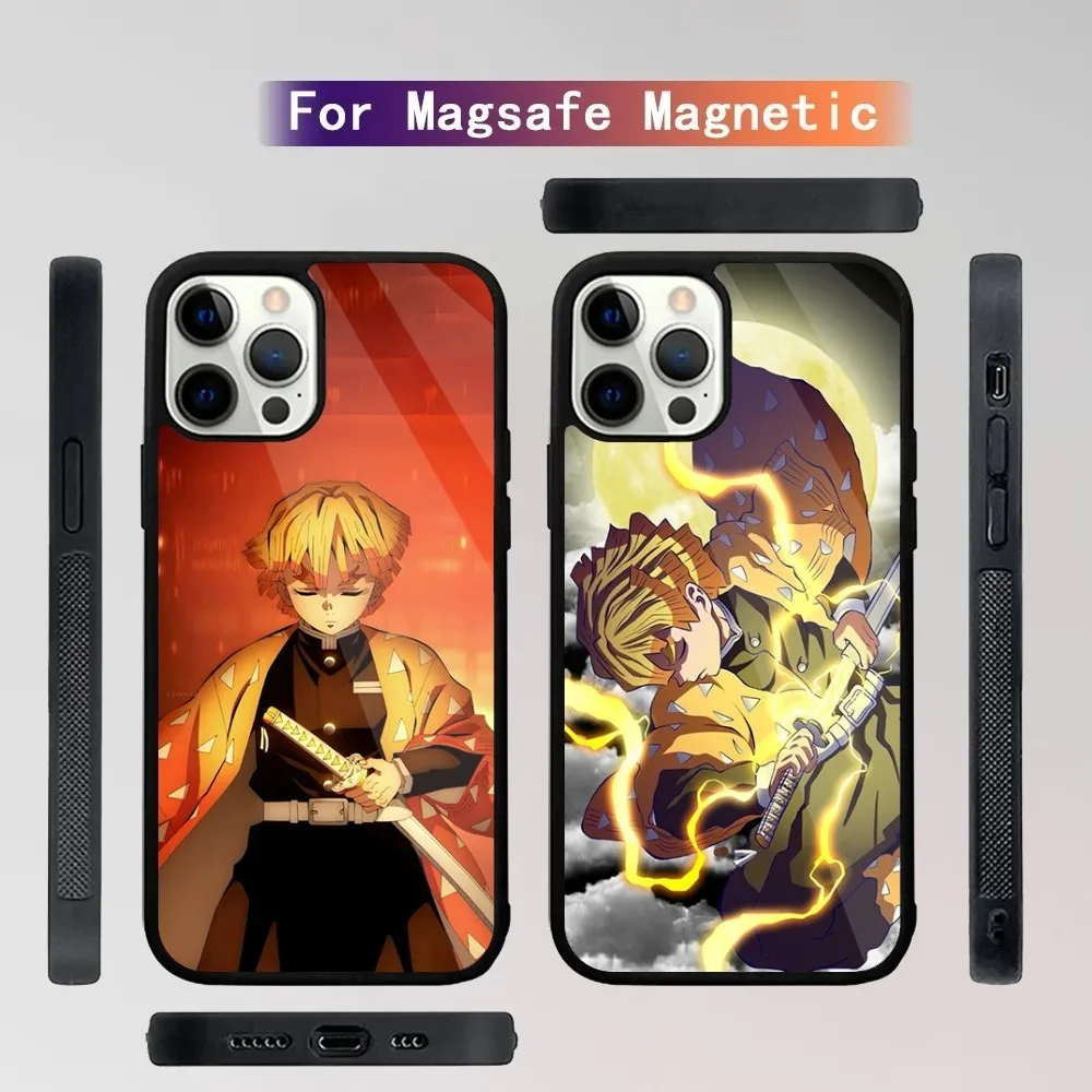 Anime Z-Zenitsu A-Agatsuma Phone Case For iPhone 15,14,13,12,11,Plus,Pro,Max Mini Magsafe Magnetic Wireless Charging