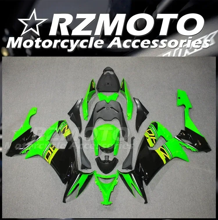 

4Gifts New ABS Full Fairings Kit Fit For KAWASAKI ZX-10R ZX10R 2008 2009 2010 08 09 10 Bodywork Set Custom Yellow Green