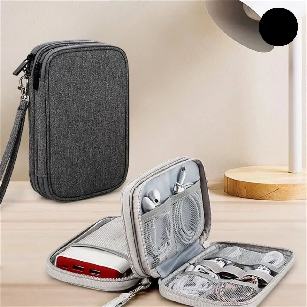 

Travel Organizer Electronics Accessories Carrying Bag Organization Essential Portable Waterproof Double Layers