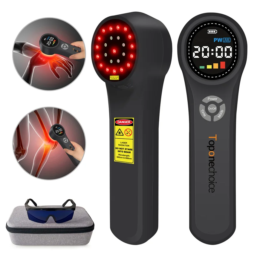 

16x660nm+4x810nm+4x980nm Handheld Laser Therapy Device for Wound Healing Near Infrared Light Treatment for Humans Vets Pain