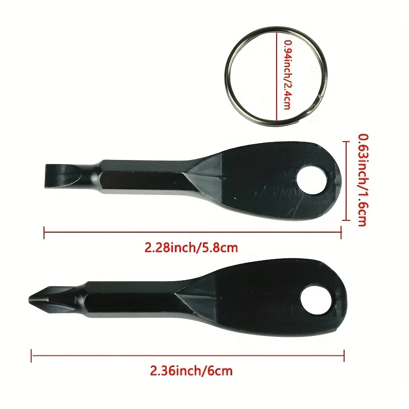 Multifunctional Mini Pocket Screwdriver,Phillips Flathead,Portable Keychain Repair Tool,Suitable for Camp Accessories,EDC Gear