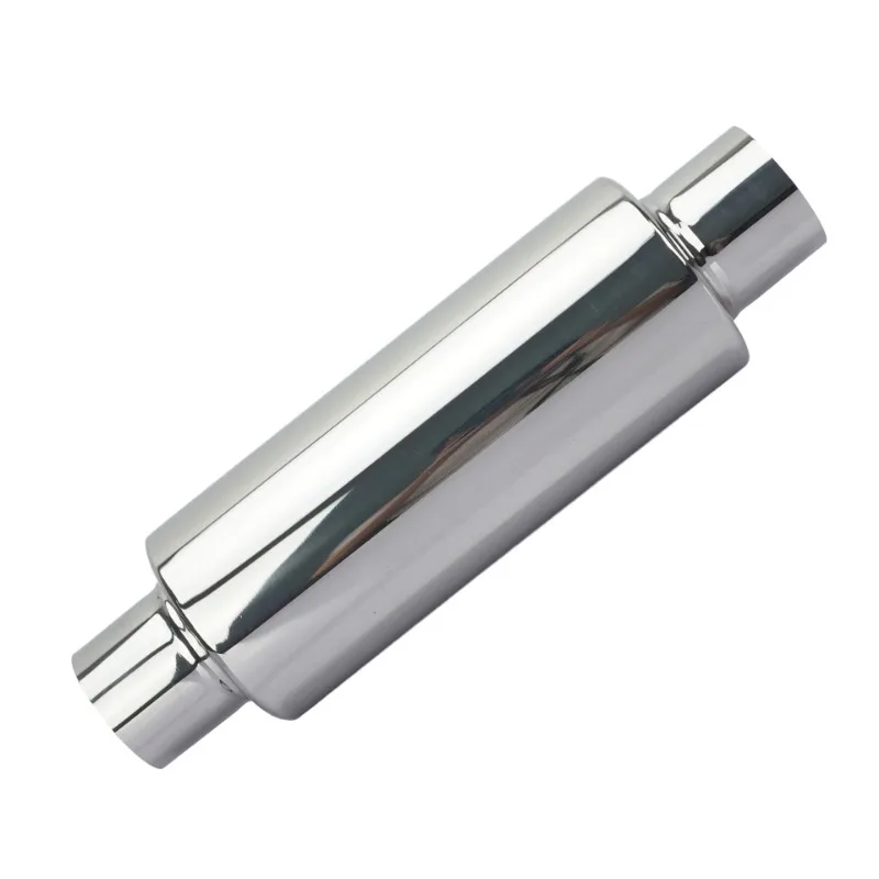 Universal Straight Through Exhaust Resonator 201 Stainless Steel Car Exhaust Pipe for Auto Modification