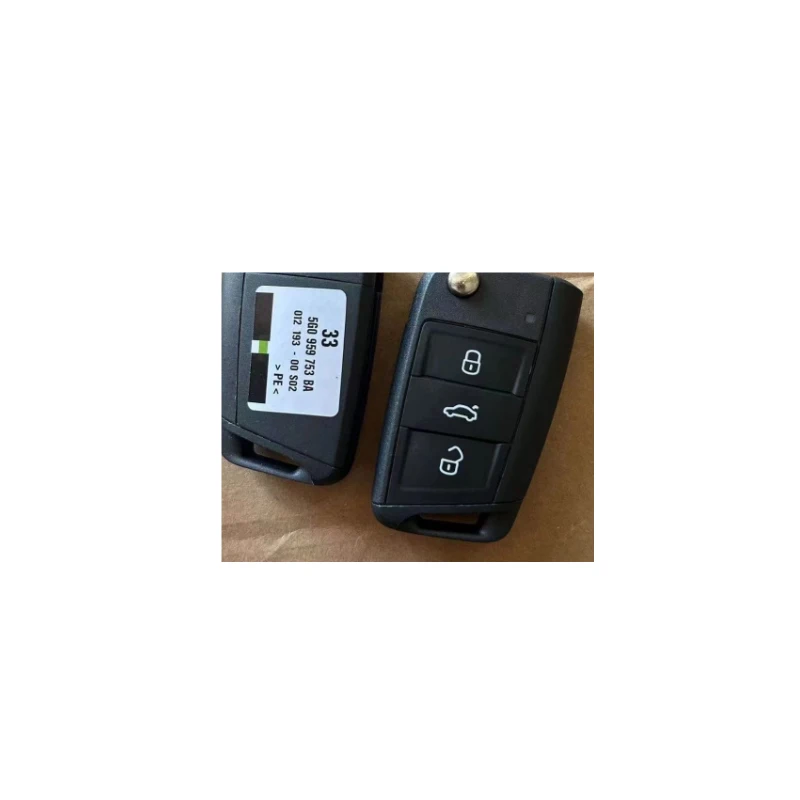 KEYECU 3 Buttons 433MHz MQB for Volkswagen VW for Skoda Auto OEM Flip Remote Control Key Fob P/N: 5G0 959 753 BA / 5G0959752BA