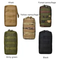 600D Oxford Outdoor Military Tactical Bag EDC Molle Tool Zipper Waist Accessories Durable Belt Comouflage Pouch
