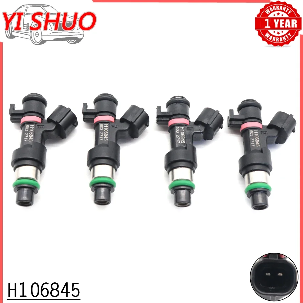 4pcs Car Fuel Injectors Nozzle H106845 for Fluence 2.0 16V 166006863R 16600-6863R