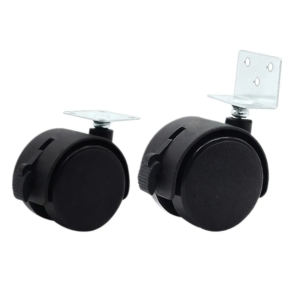 4pcs 1.5 Inch Flat Casters Right-Angle Wire Teeth Planter With Furniture Plastic Casters Office Activities Cabinet Wheels