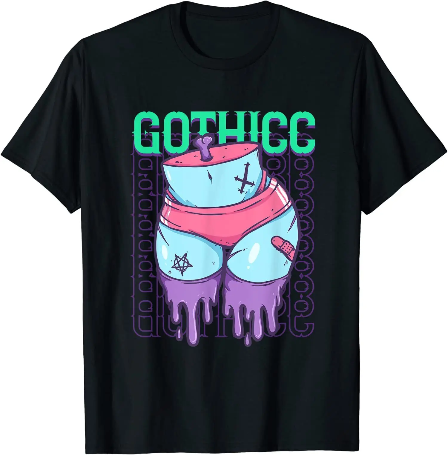 Gothicc Pastel Goth Creepy Thicc Booty Gothic Person Unisex T-Shirt