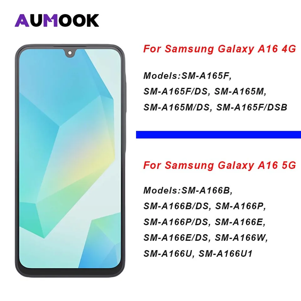 Pantalla AMOLED para Samsung Galaxy A16 4G/5G, LCD con táctil y digitalizador, para A165/A166, repuesto 2
