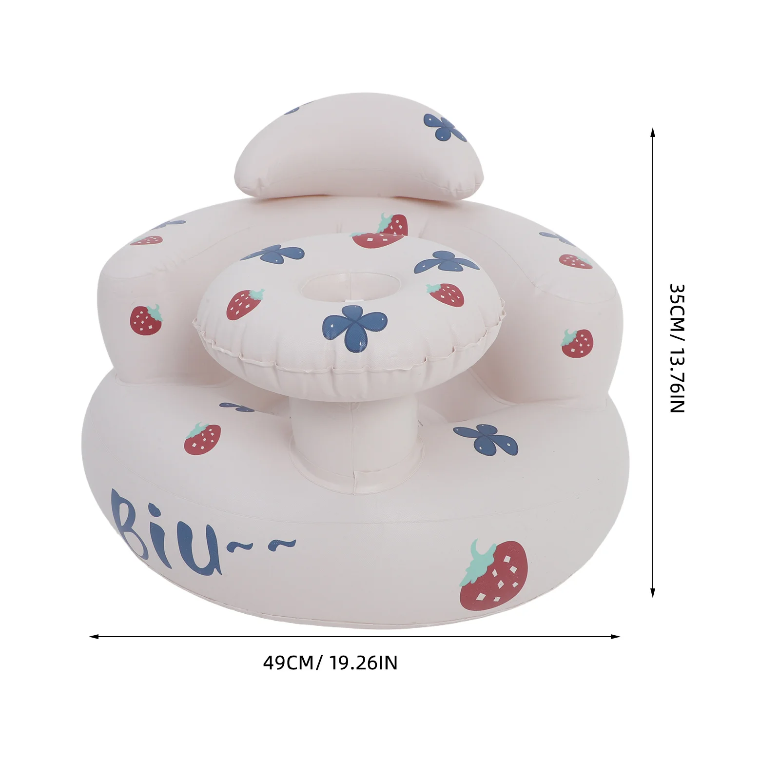 مقعد أطفال قابل للنفخ للأطفال من عمر 3 إلى 36 شهرًا كرسي أرضي محمول صيفي مع مضخة مدمجة خفيف الوزن لحمام السباحة والشاطئ #3