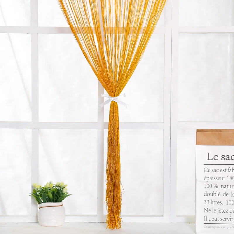 1 Stück Fadenvorhänge Bildschirmband String Divider Blind für Wohnzimmer Tür Wand Fenster Panel Quaste Vorhang – Detail 5
