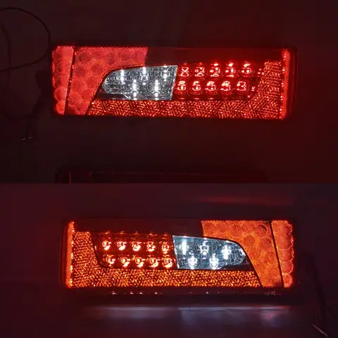 स्कैनिया ट्रक टेललाइट्स के लिए RH/LH 24V LED कॉम्बिनेशन रियर लैंप स्कैनिया ट्रेलर टेल लाइट्स OE 2380954 2241859 बजर के साथ 10 best sales स्कैनिया एलईडी - №10