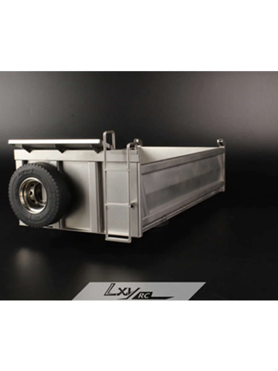 

Full Metal Stainless steel Cargo Hopper Box Car Body 1/14 For Tamiya Lesu For Scania Man Actros Volvo Car Parts Rc Truck