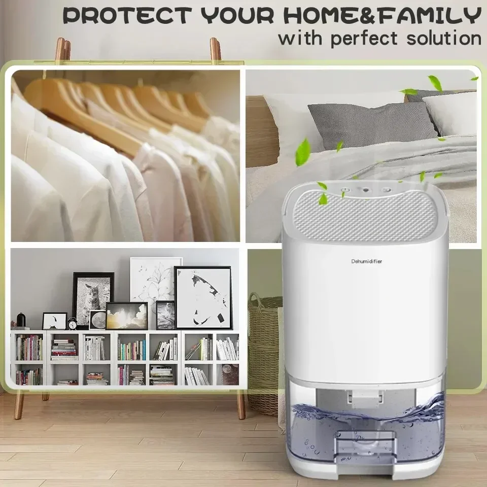 Deumidificatore portatile per filtro dell'aria Mini deumidificatore domestico Camera da letto Ufficio Silenzioso Assorbimento di umidità Piccolo deumidificatore