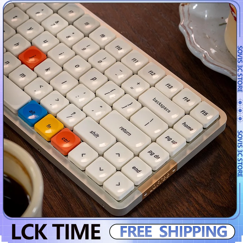 

LCK Time Theme Низкопрофильный набор клавишных колпачков из ПБТ Ультратонкий колпачок для клавиатуры Оригинальный индивидуальный офисный игровой колпачок для механической клавиатуры