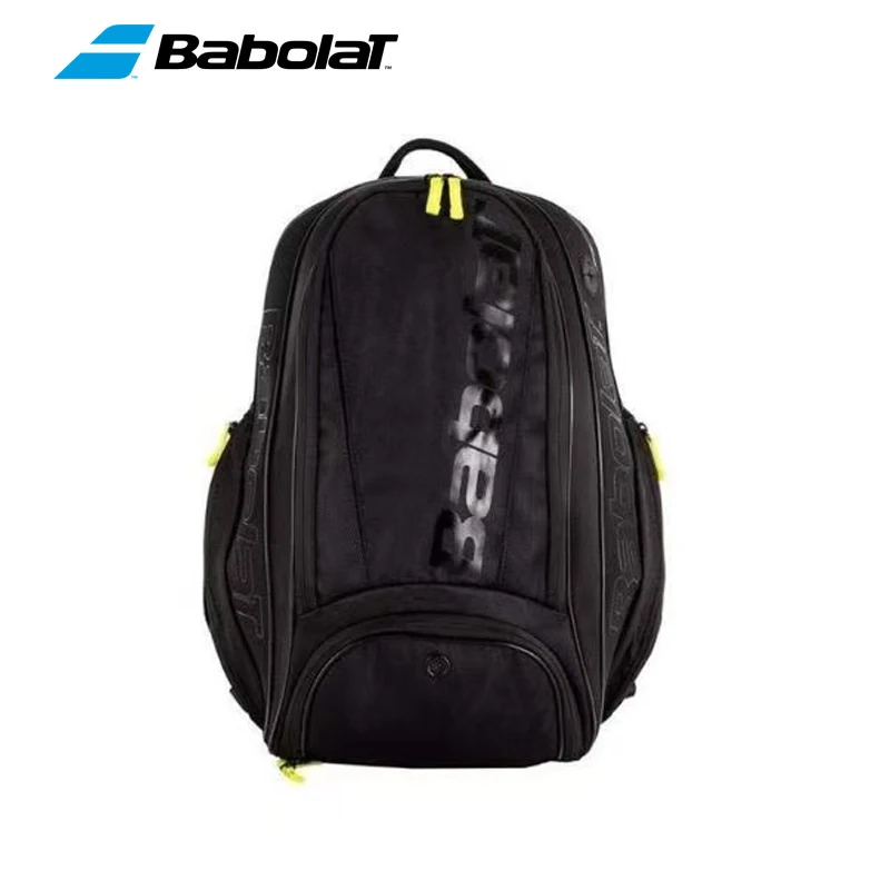 

Высококачественная сумка для тенниса BABOLAT, прочный рюкзак из ткани Оксфорд для взрослых для теннисных ракеток для бадминтона, Модный классический рюкзак чистого черного цвета Babolat