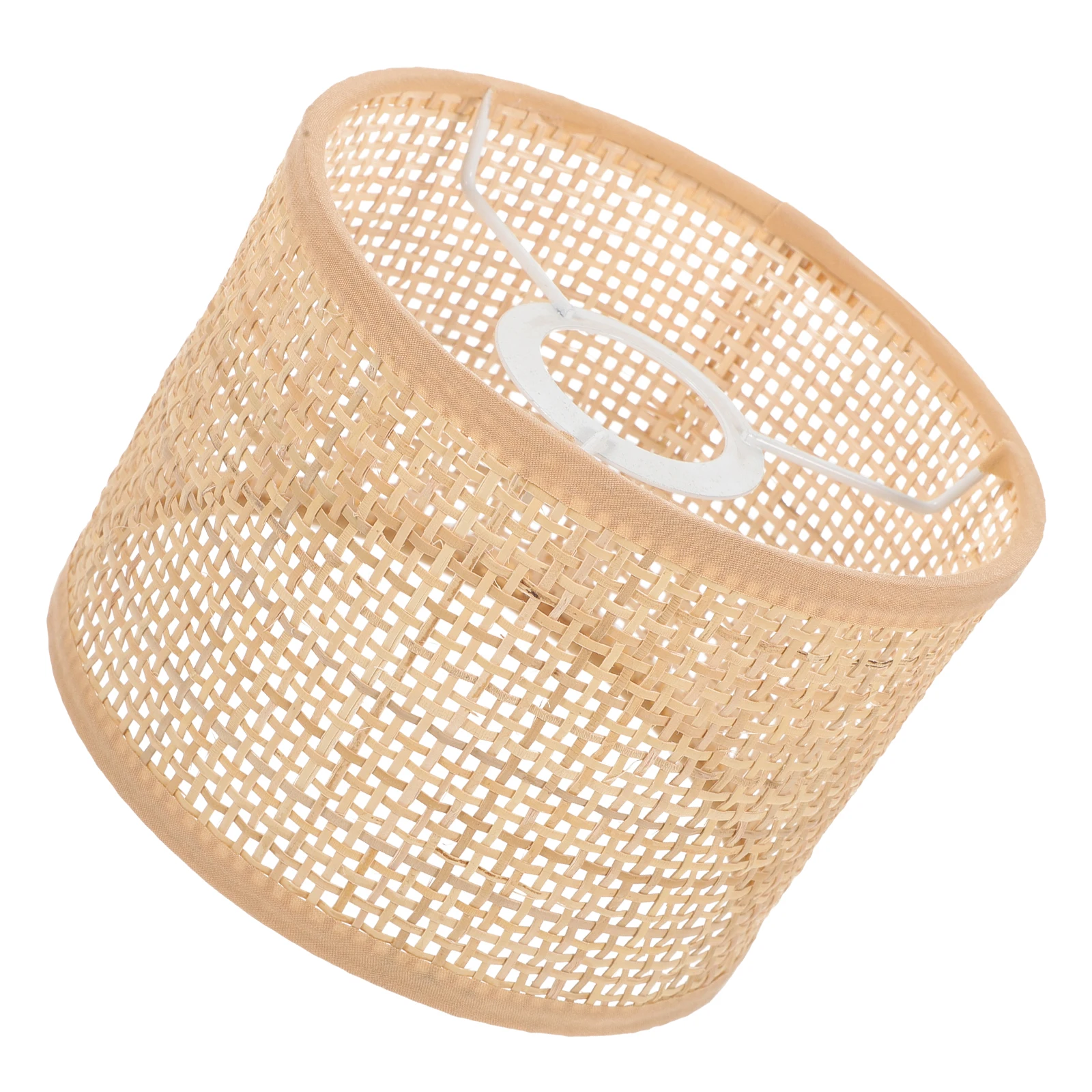 

1pc Indoor Lampshade Diy Decor Simple Style Woven Rattan Light Cover For Home Bedroom Mood Lighting Lampshade Decor Accessory