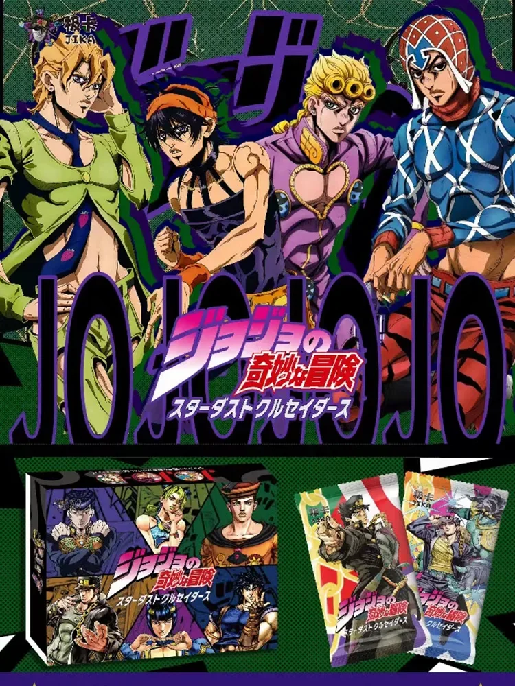 JoJo\'s Bizarre Adventure Card Limited Edition Photo-engraved Flash Crystal Mounting Embossed Collectible Card Toys Gifts