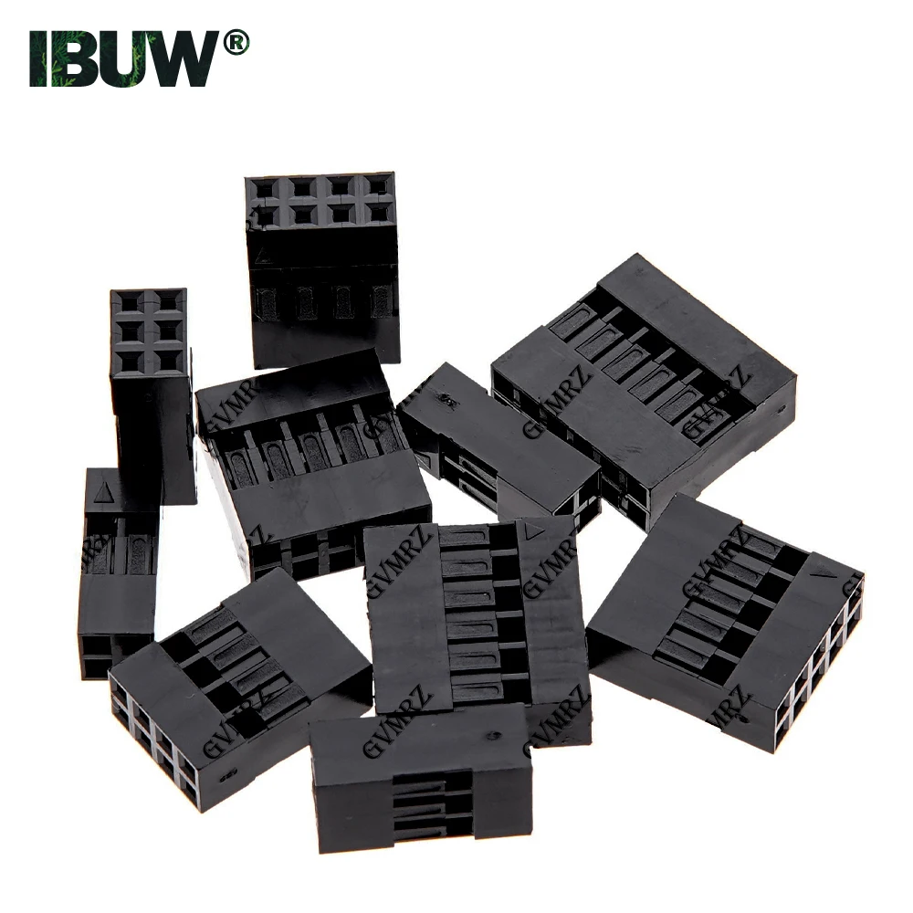 100PCS 2.54MM 2x2/2x3/2x4  Double Row Dupont Cable Case Dupont Connector Plug Plastic Shell Dupont Shell Jump Line Component