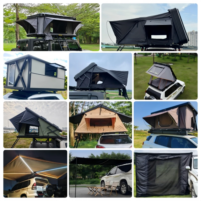 2‑4 Person Capacity Aluminum Hard Shell Rooftop Tent, Waterproof Lift‑System Design for Off‑Road Overland Outdoor Camping