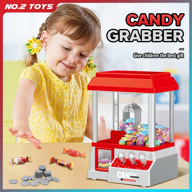Christmas Candy Grabber Catch Doll Kids Mini Claw Machine Toy Arcade Game Children's Claw Crane Machine Girl Toys New Year Gifts