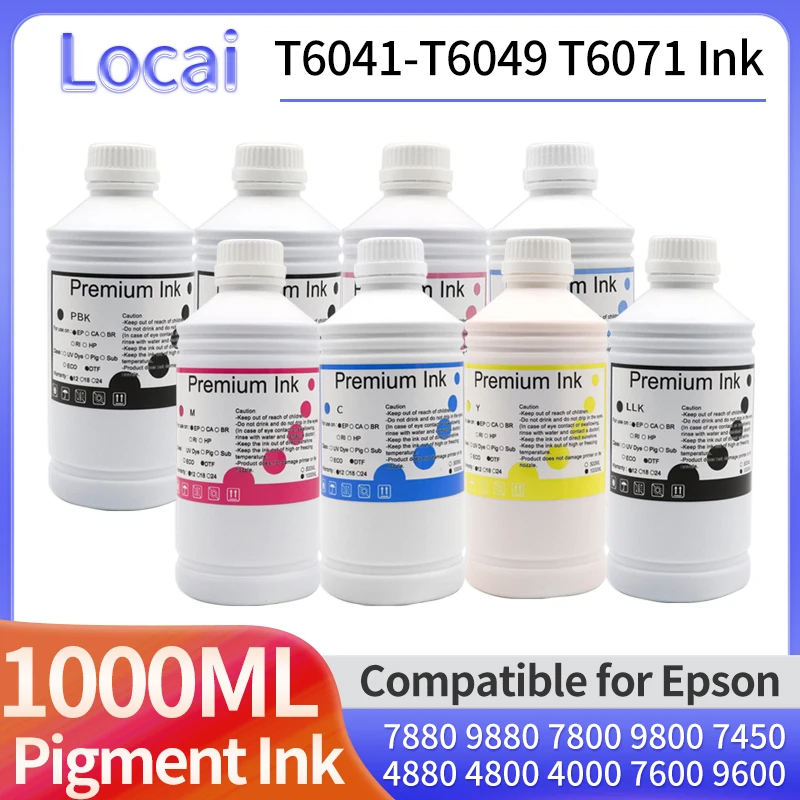 

Пигментные чернила 1000 мл для принтера Epson Stylus Pro 4000 4800 4880 7800 7880 9800 9880 7500 7600 9500 9600 7450 9450 7400 9400 4450