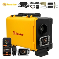 Sunster HTB10 Portable Toolbox 8KW 12V Diesel Parking Air Heater w/Ventilation Bluetooth APP and LCD For Motorhome RV Boat Truck