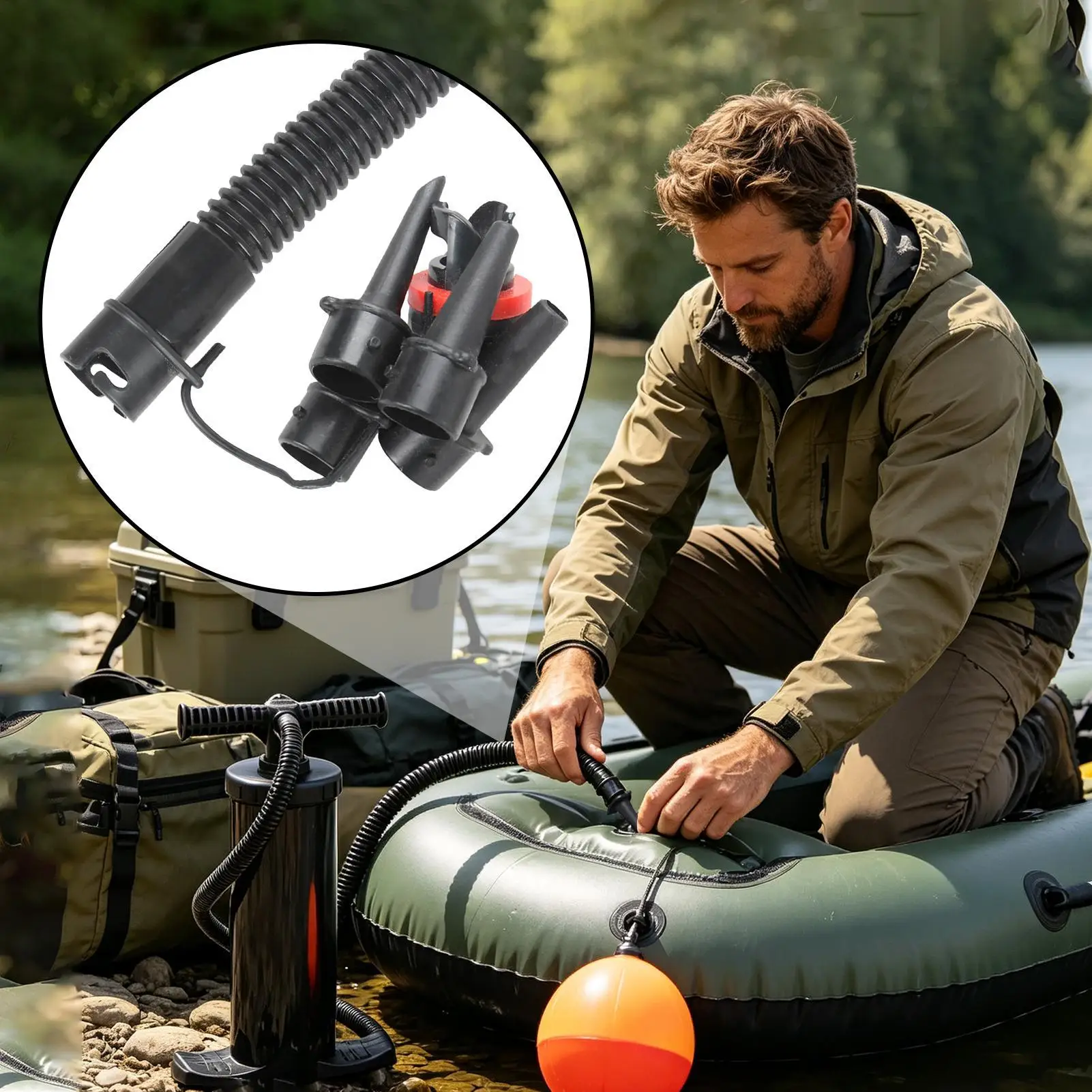 Paddle Board Pump Adapter Hose Inflatable Universal Hose With Nozzles Air Pump Attachments For Summer Beach Lake River Party