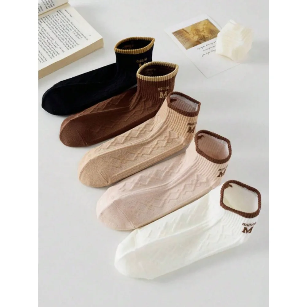 5 Pairs Women's Vintage 