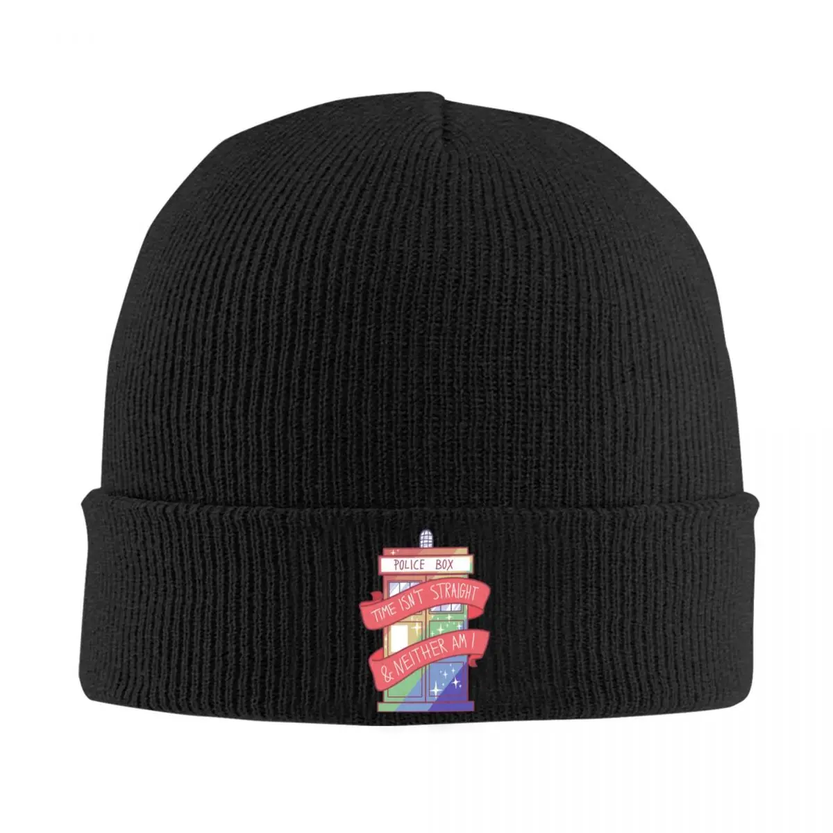 

Time Isn't Straight And Neither Am I A Knitted Hat Cap