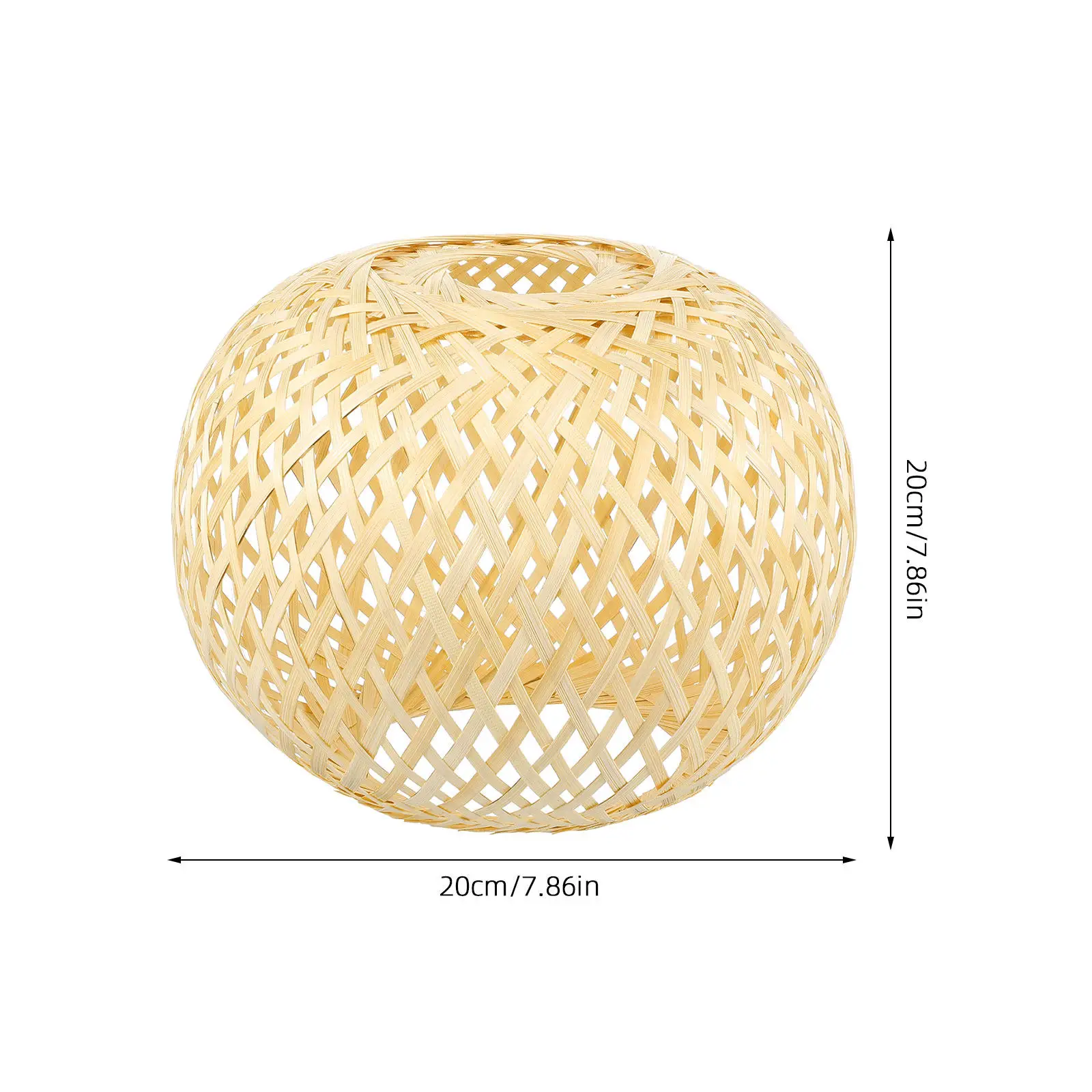 Bamboo Lampshade Premium Bamboo Weave Lamp Cover Simple Chic Pendant Lamp Shade for Ceiling Light Decoration Modern Living Room