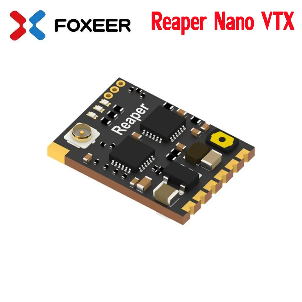 foxeer-reaper-conector-nano-vtx-tensao-de-saida-de-entrada-5v-40-channel-ufl-protocolo-tramp-3led-display-fpv-25-100-200-350mw