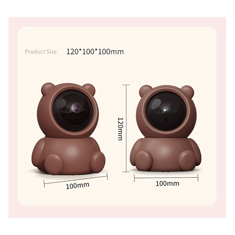 2MP 1080P Wifi Camera Home Security Camera Indoor IR Night Vision Bear Camera US Plug
