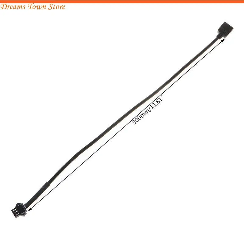 HX6A 5V RGB Connector 3pin Fan Wire Splitter Extension Cable for Computer Fan Motherboard RGB LED Tape Light